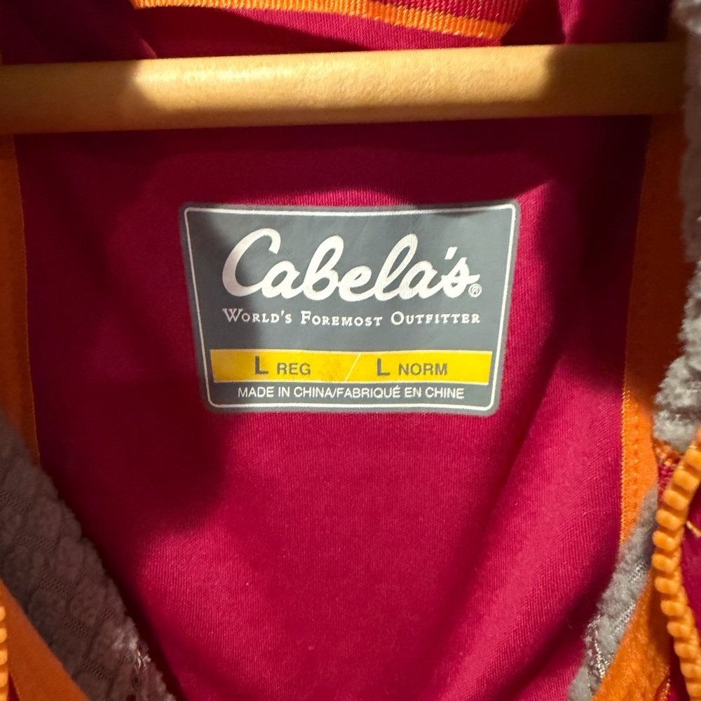 Cabela's Fleece Lined Jacket Pink Mock Neck Full Zip Womens Size Large L - Picture 3 of 7